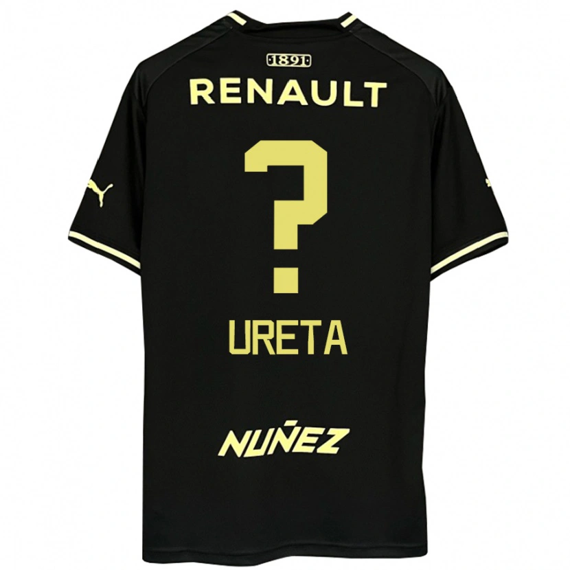 Danxen Mujer Camiseta Mateo Ureta #0 Amarillo Negro 2ª Equipación 2025/26 La Camisa México