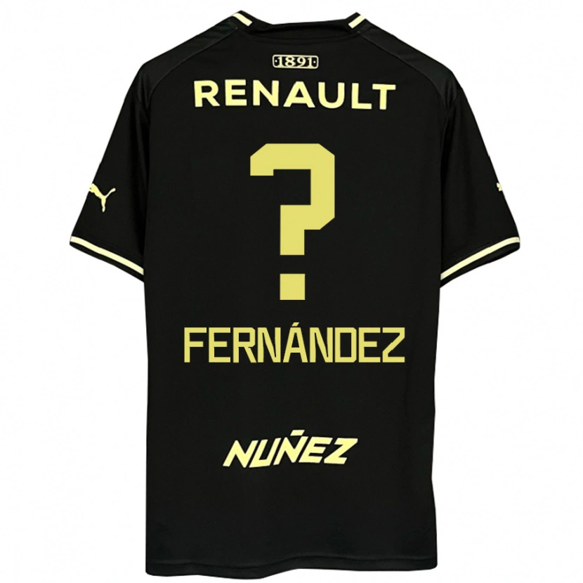 Danxen Mujer Camiseta Faustino Fernández #0 Amarillo Negro 2ª Equipación 2025/26 La Camisa México
