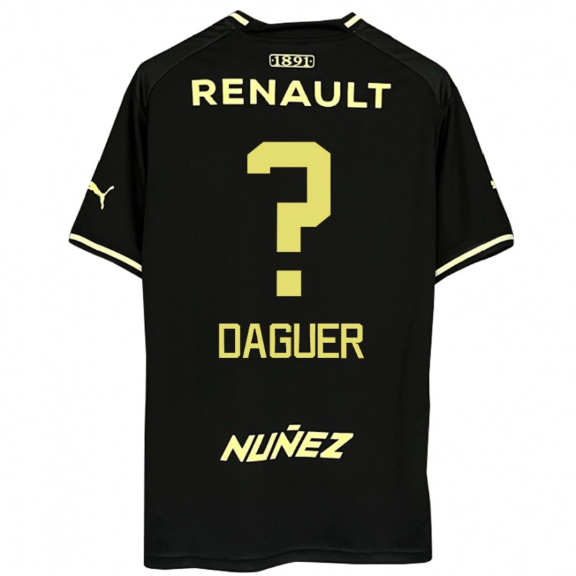 Danxen Mujer Camiseta Julio Daguer #0 Amarillo Negro 2ª Equipación 2025/26 La Camisa México