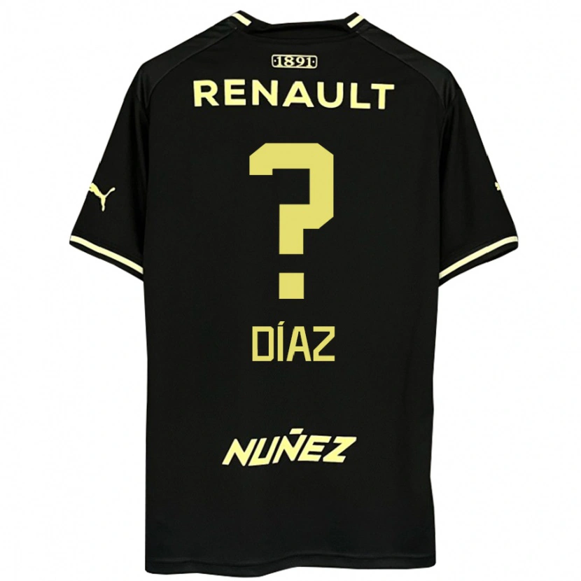Danxen Mujer Camiseta Santiago Díaz #0 Amarillo Negro 2ª Equipación 2025/26 La Camisa México