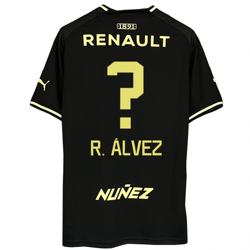 Danxen Mujer Camiseta Rodrigo Álvez #0 Amarillo Negro 2ª Equipación 2025/26 La Camisa México