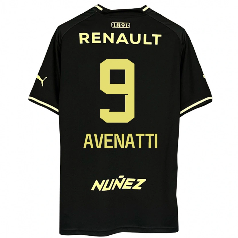 Danxen Mujer Camiseta Felipe Avenatti #9 Amarillo Negro 2ª Equipación 2025/26 La Camisa México