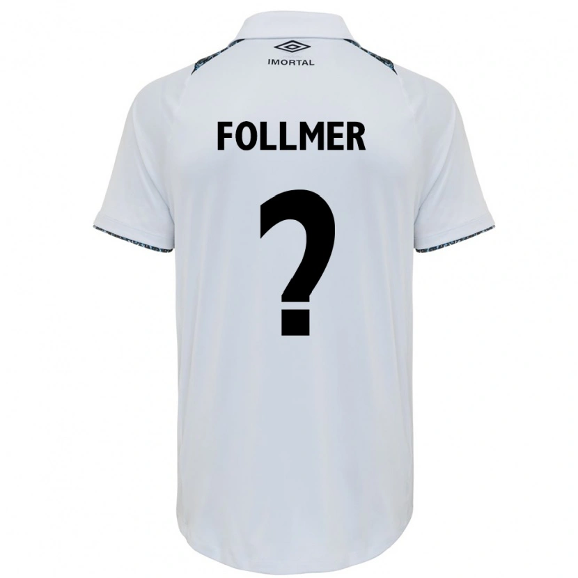 Danxen Mujer Camiseta Luan Follmer #0 Blanco Azul 2ª Equipación 2025/26 La Camisa México
