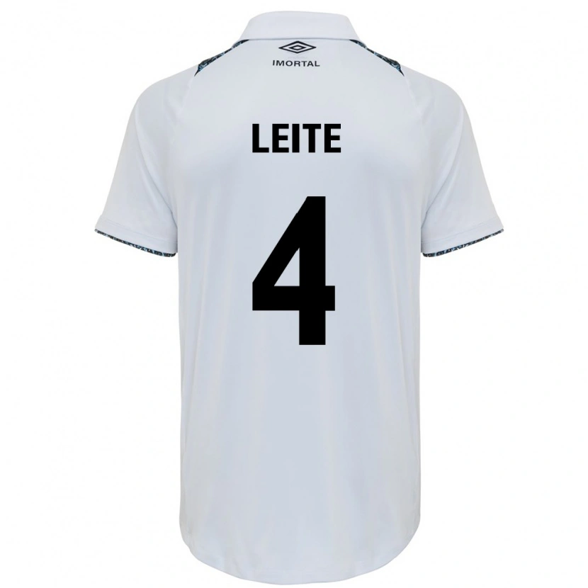 Danxen Mujer Camiseta Paulo Henrique Leite #4 Blanco Azul 2ª Equipación 2025/26 La Camisa México