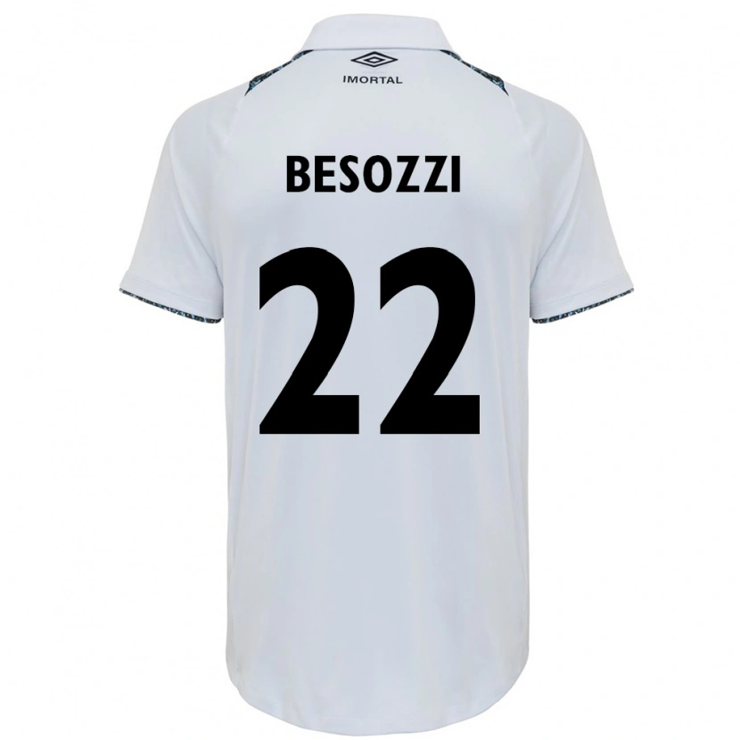 Danxen Mujer Camiseta Lucas Besozzi #22 Blanco Azul 2ª Equipación 2025/26 La Camisa México