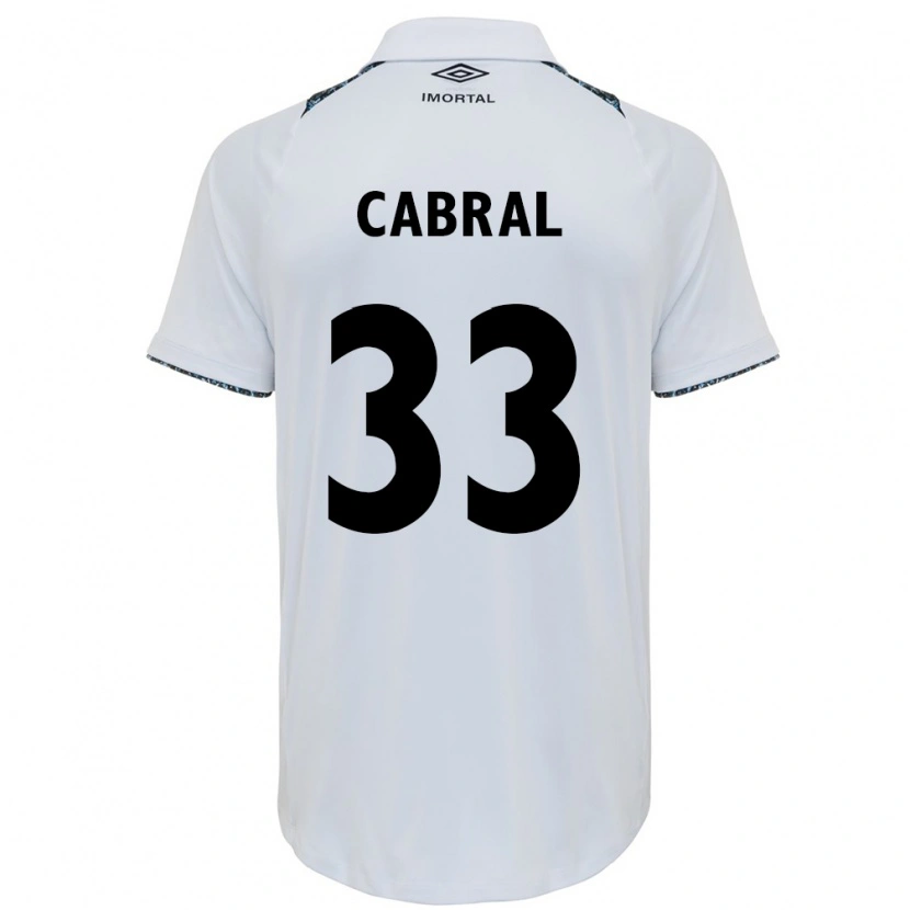 Danxen Mujer Camiseta Rafael Cabral #33 Blanco Azul 2ª Equipación 2025/26 La Camisa México