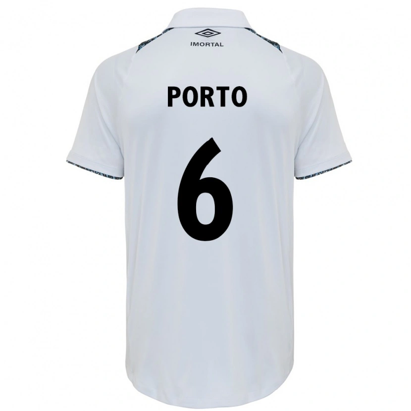 Danxen Mujer Camiseta Ana Cristina Villela Porto #6 Blanco Azul 2ª Equipación 2025/26 La Camisa México