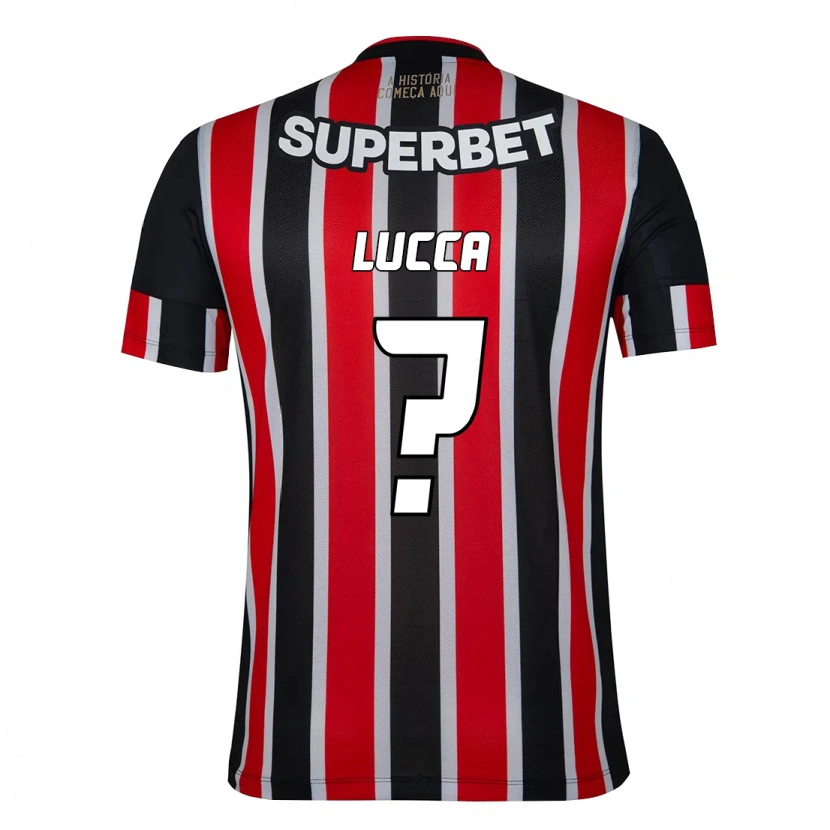 Danxen Mujer Camiseta Cauã Lucca #0 Negro Rojo 2ª Equipación 2025/26 La Camisa México