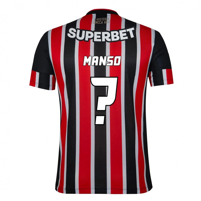 Danxen Mujer Camiseta Mateus Manso #0 Negro Rojo 2ª Equipación 2025/26 La Camisa México