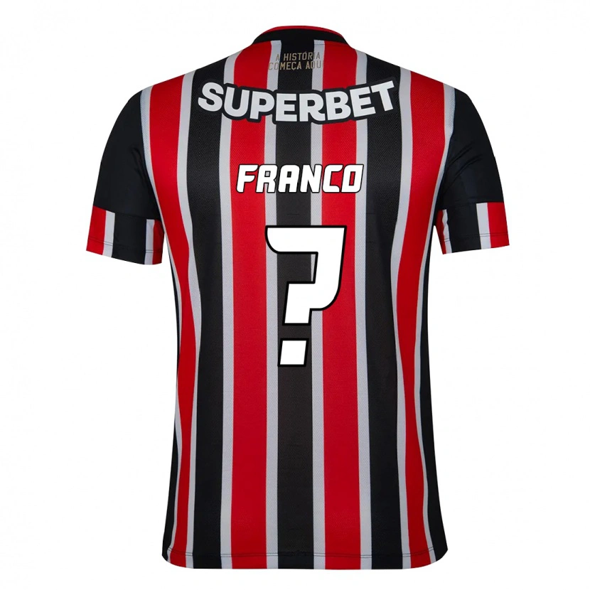 Danxen Mujer Camiseta Franco #0 Rojo Negro Blanco 2ª Equipación 2025/26 La Camisa México