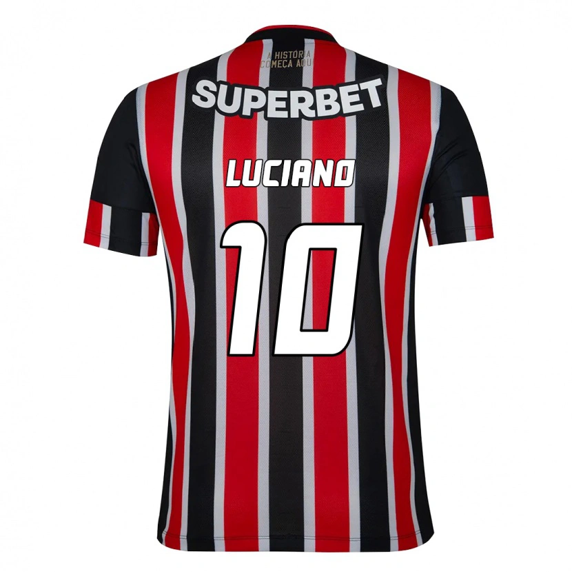 Danxen Mujer Camiseta Luciano #10 Rojo Negro Blanco 2ª Equipación 2025/26 La Camisa México