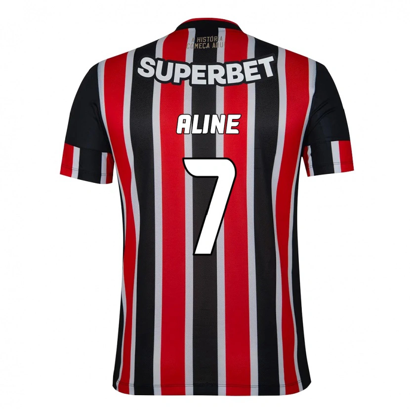 Danxen Mujer Camiseta Aline #7 Negro Rojo 2ª Equipación 2025/26 La Camisa México