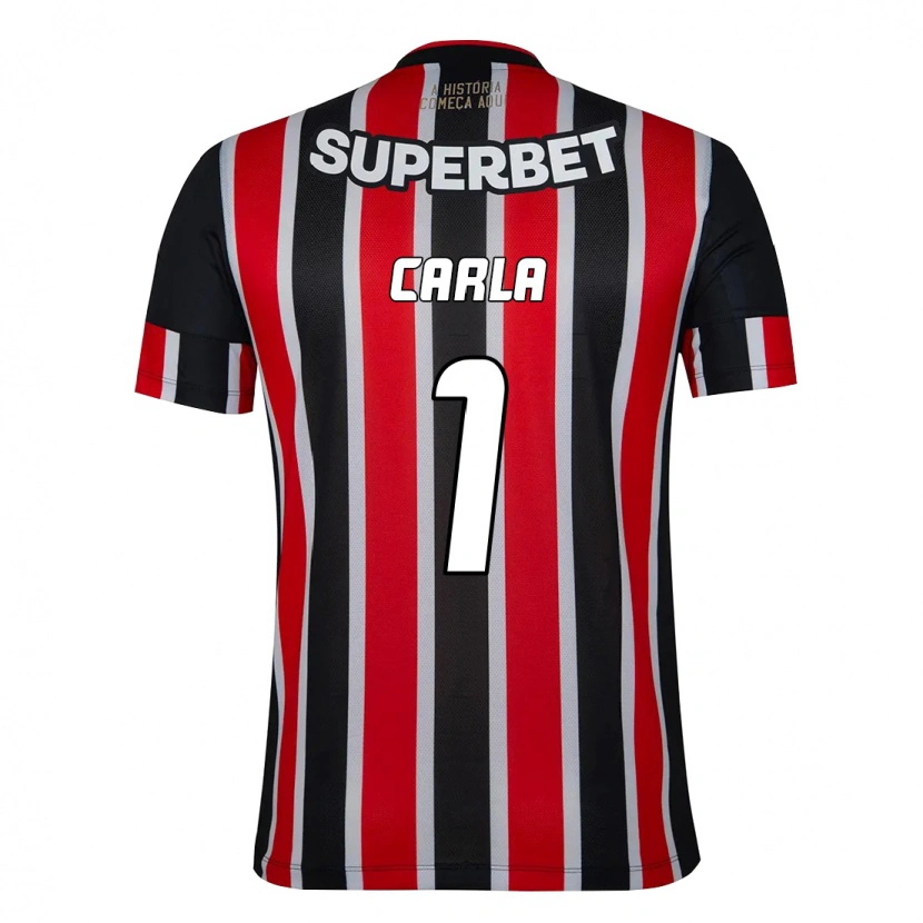 Danxen Mujer Camiseta Carla #1 Rojo Negro Blanco 2ª Equipación 2025/26 La Camisa México