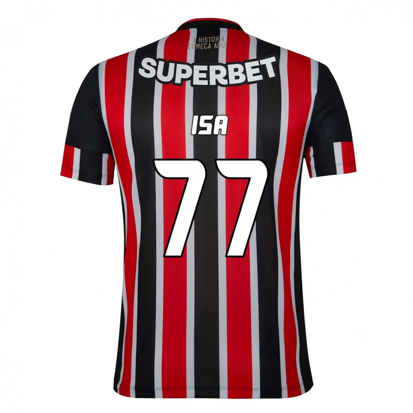 Danxen Mujer Camiseta Isa #77 Rojo Negro Blanco 2ª Equipación 2025/26 La Camisa México