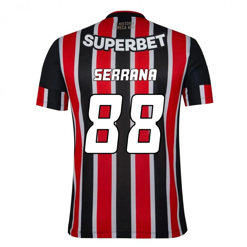 Danxen Mujer Camiseta Serrana #88 Rojo Negro Blanco 2ª Equipación 2025/26 La Camisa México