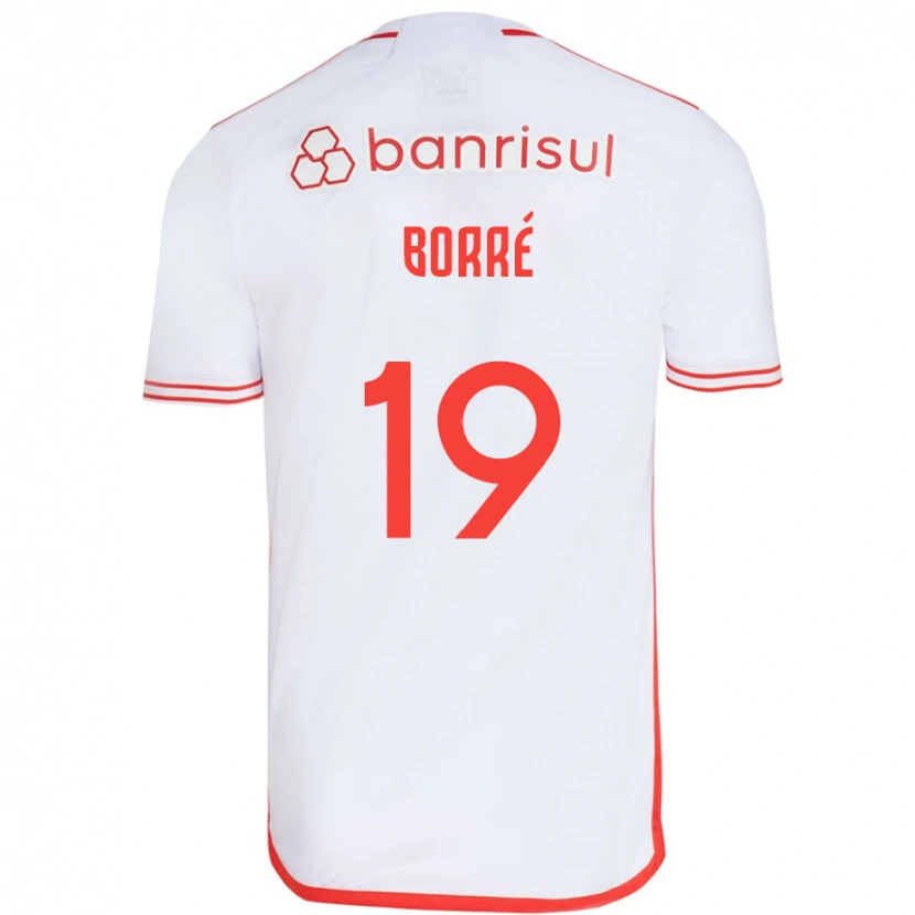 Danxen Mujer Camiseta Rafael Borré #19 Rojo Blanco 2ª Equipación 2025/26 La Camisa México