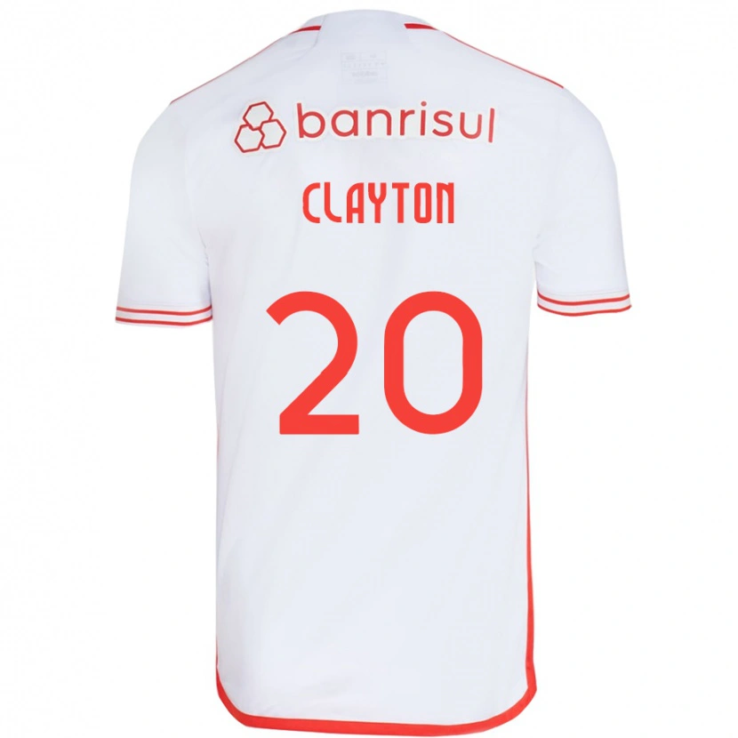 Danxen Mujer Camiseta Clayton #20 Blanco Rojo 2ª Equipación 2025/26 La Camisa México
