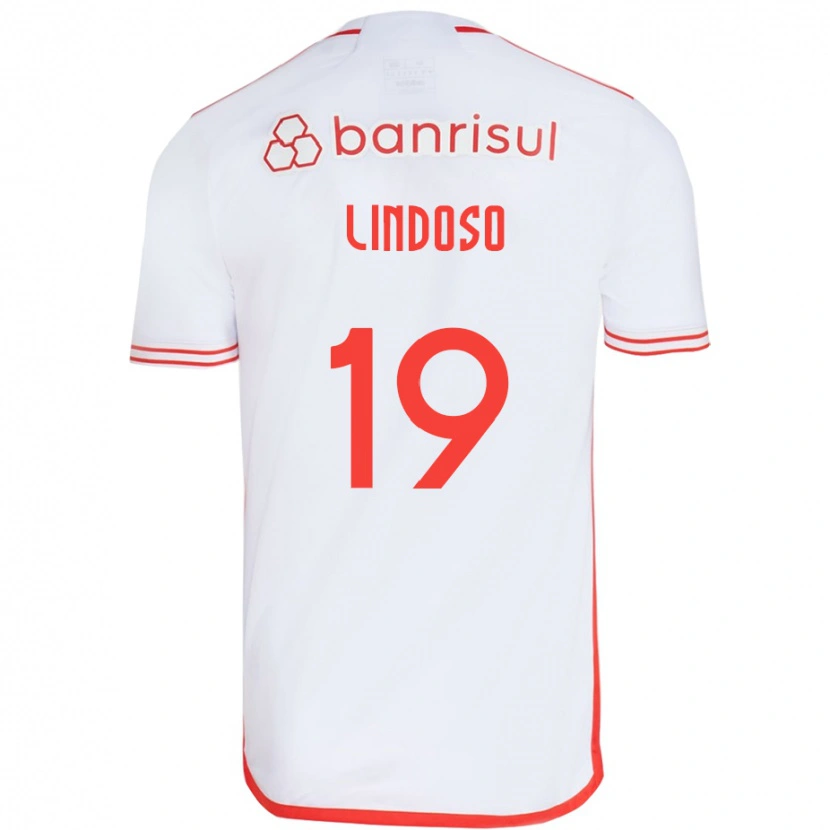 Danxen Mujer Camiseta Rodrigo Lindoso #19 Blanco Rojo 2ª Equipación 2025/26 La Camisa México