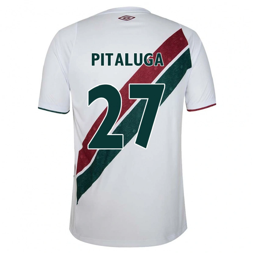 Danxen Mujer Camiseta Marcelo Pitaluga #27 Verde Granate Blanco 2ª Equipación 2025/26 La Camisa México