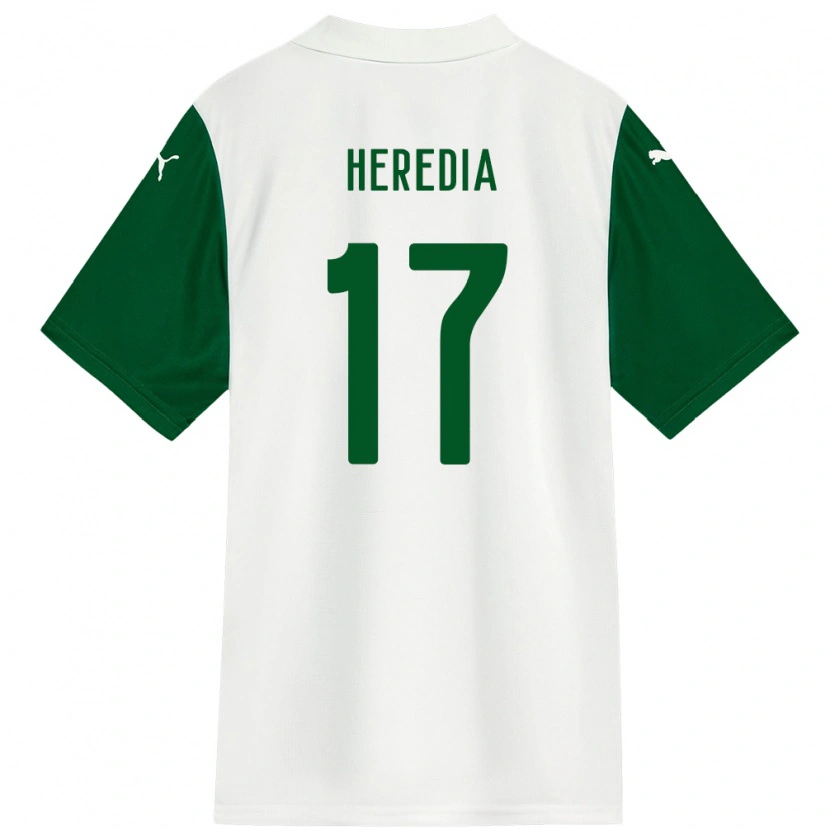 Danxen Mujer Camiseta Jesus Heredia #17 Verde Blanco 2ª Equipación 2025/26 La Camisa México