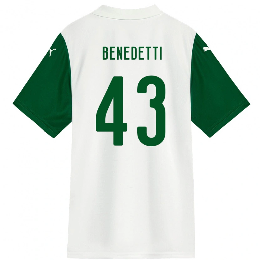 Danxen Mujer Camiseta Luis Benedetti #43 Verde Blanco 2ª Equipación 2025/26 La Camisa México