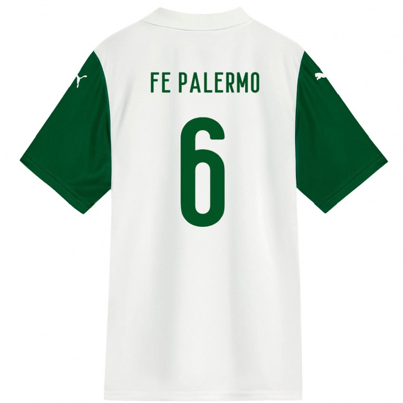 Danxen Mujer Camiseta Fe Palermo #6 Verde Blanco 2ª Equipación 2025/26 La Camisa México
