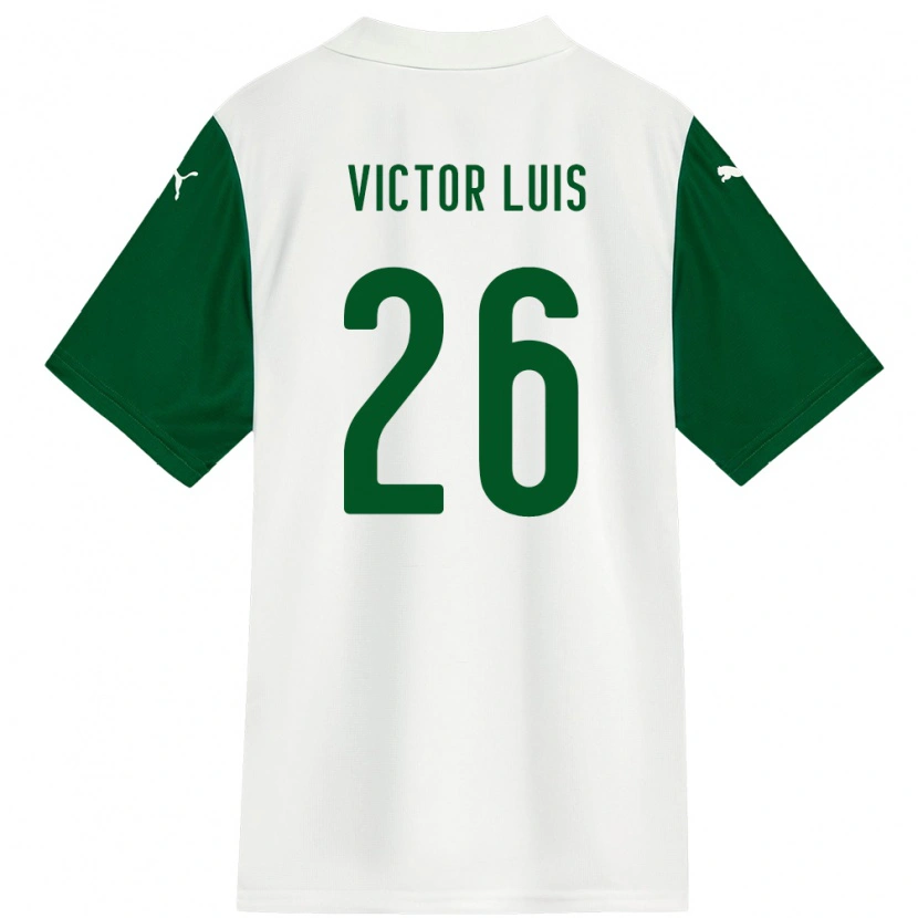 Danxen Mujer Camiseta Victor Luis #26 Blanco Verde 2ª Equipación 2025/26 La Camisa México