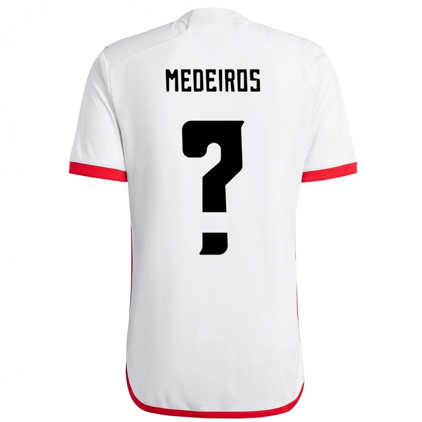 Danxen Mujer Camiseta Thiago Medeiros #0 Blanco Rojo 2ª Equipación 2025/26 La Camisa México