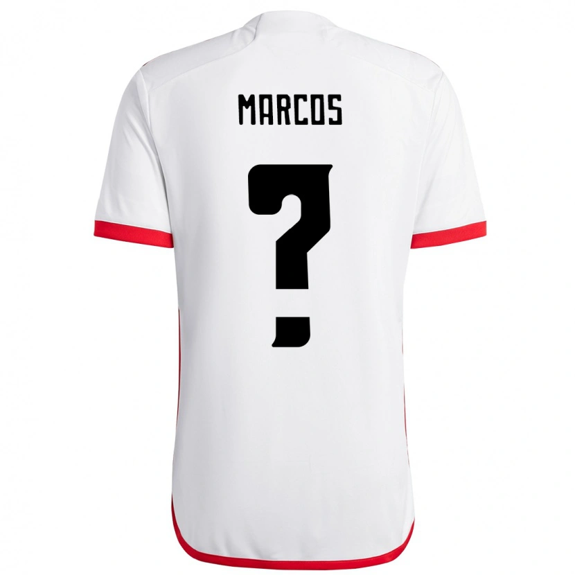 Danxen Mujer Camiseta João Marcos #0 Blanco Rojo 2ª Equipación 2025/26 La Camisa México
