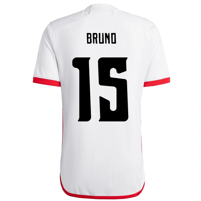Danxen Mujer Camiseta Fabrício Bruno #15 Blanco Rojo 2ª Equipación 2025/26 La Camisa México