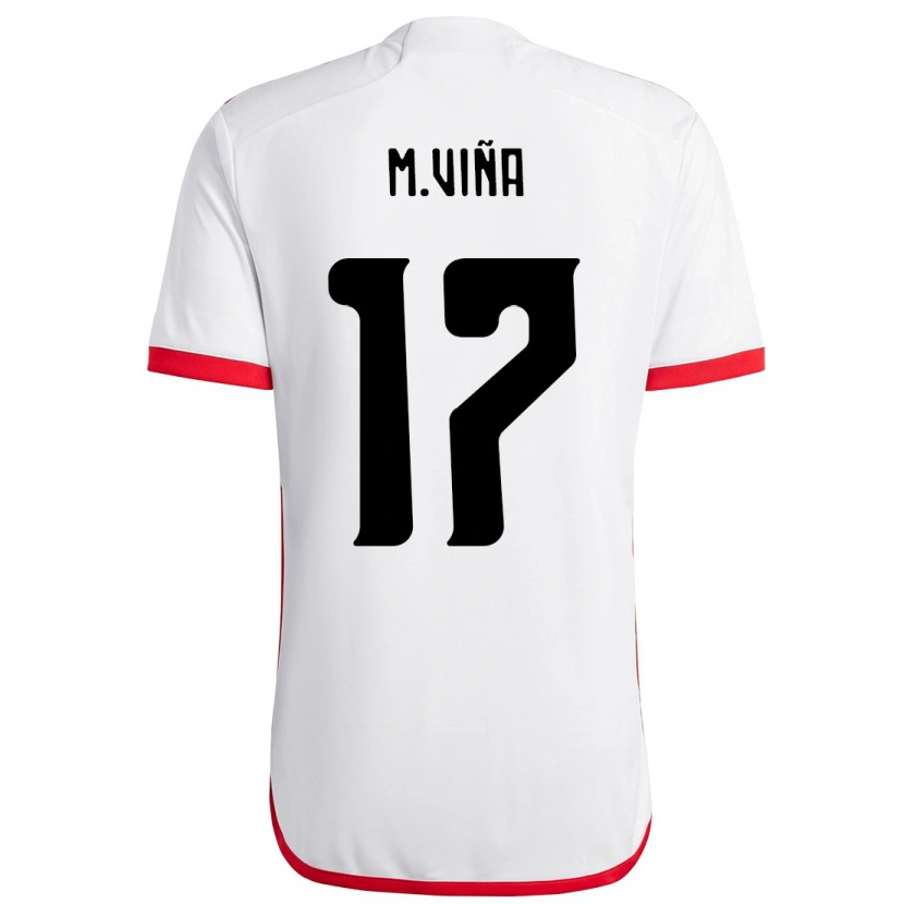 Danxen Mujer Camiseta Matías Viña #17 Rojo Negro 2ª Equipación 2025/26 La Camisa México