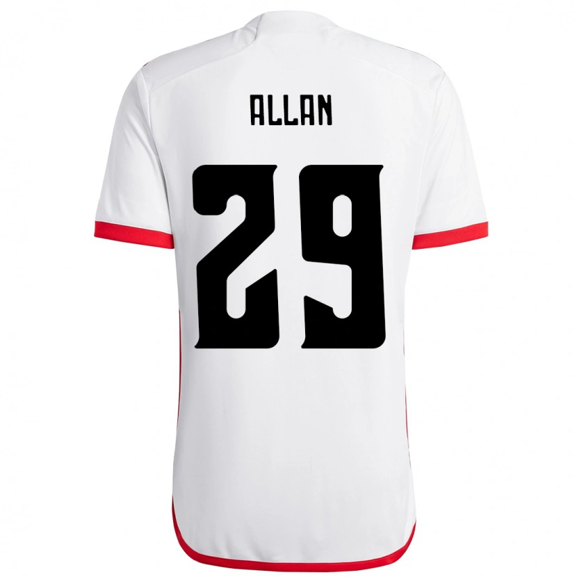 Danxen Mujer Camiseta Allan #29 Rojo Negro 2ª Equipación 2025/26 La Camisa México