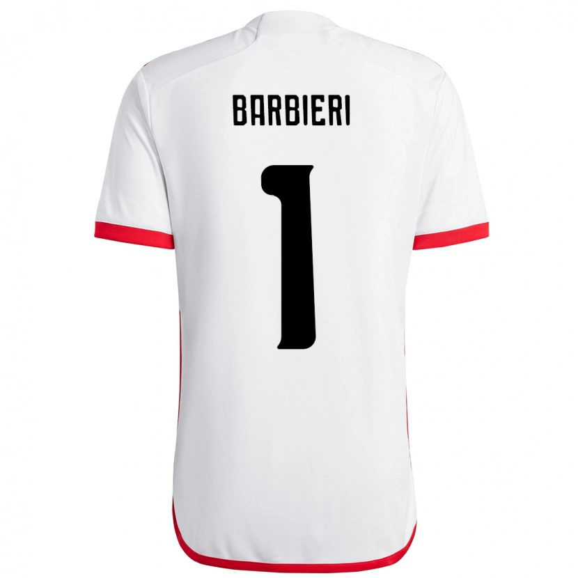 Danxen Mujer Camiseta Gabi Barbieri #1 Blanco Rojo 2ª Equipación 2025/26 La Camisa México