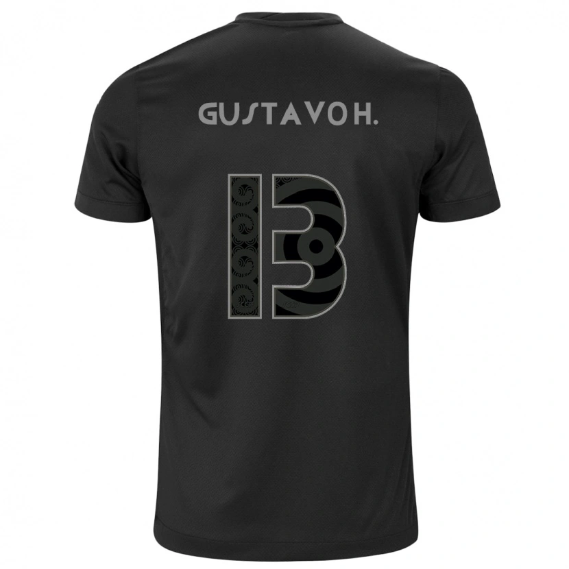 Danxen Mujer Camiseta Gustavo Henrique #13 Blanco Negro 2ª Equipación 2025/26 La Camisa México