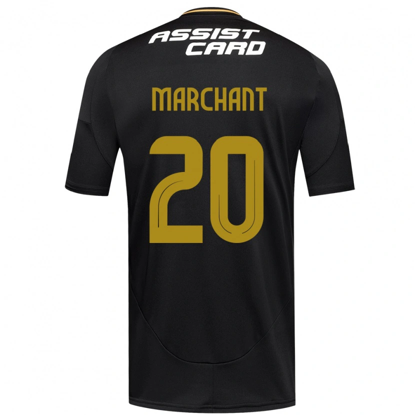 Danxen Mujer Camiseta Francisco Marchant #20 Negro Blanco 2ª Equipación 2025/26 La Camisa México