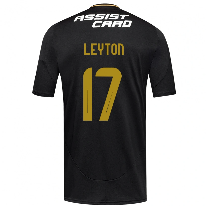 Danxen Mujer Camiseta Geraldine Leyton #17 Negro Blanco 2ª Equipación 2025/26 La Camisa México