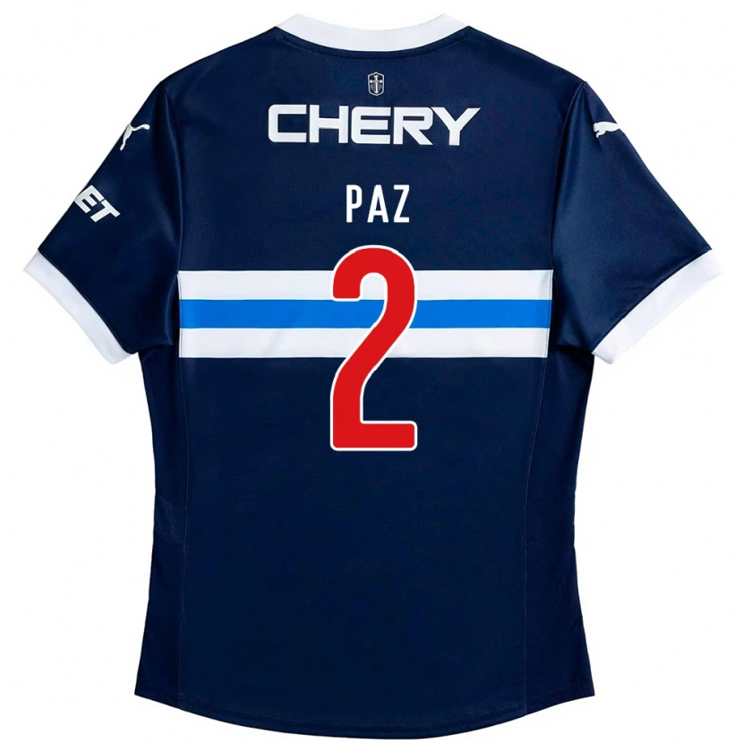 Danxen Mujer Camiseta Nehuen Paz #2 Negro Azul 2ª Equipación 2025/26 La Camisa México