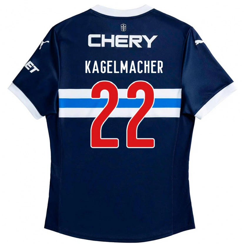 Danxen Mujer Camiseta Gary Kagelmacher #22 Negro Azul 2ª Equipación 2025/26 La Camisa México