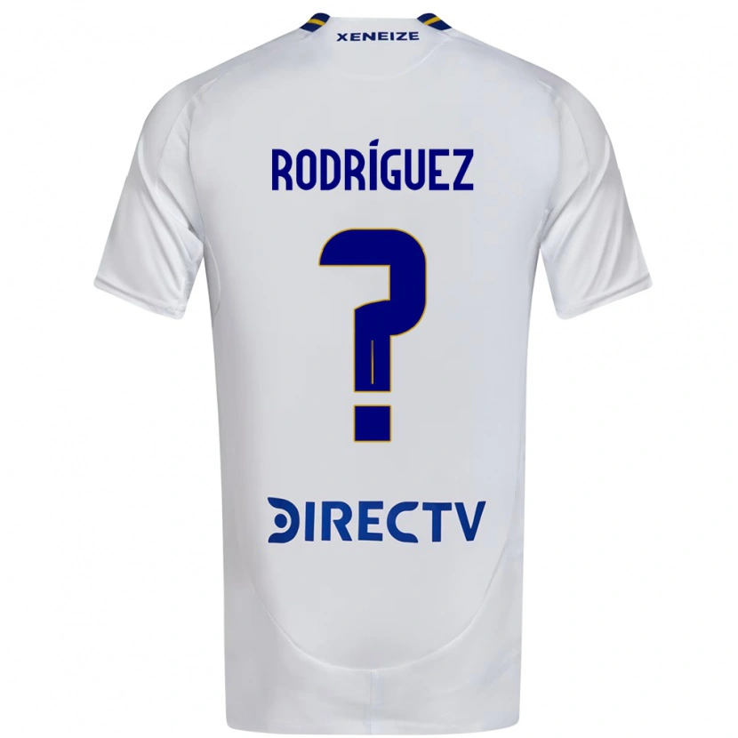 Danxen Mujer Camiseta Tobías Rodríguez #0 Blanco Azul 2ª Equipación 2025/26 La Camisa México