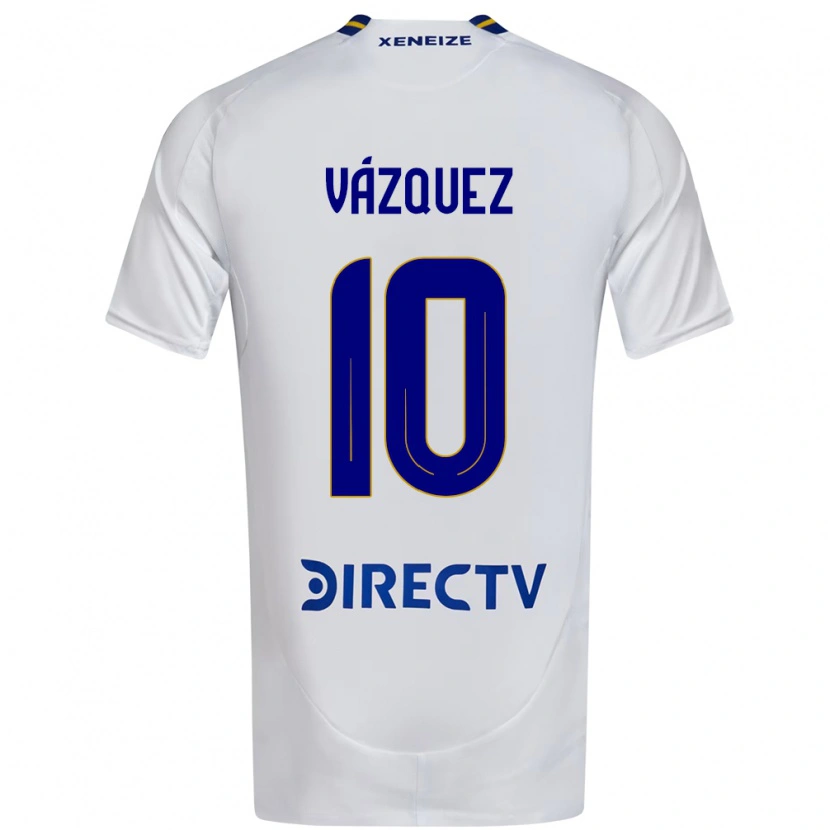 Danxen Mujer Camiseta Lucas Vázquez #10 Blanco Azul 2ª Equipación 2025/26 La Camisa México