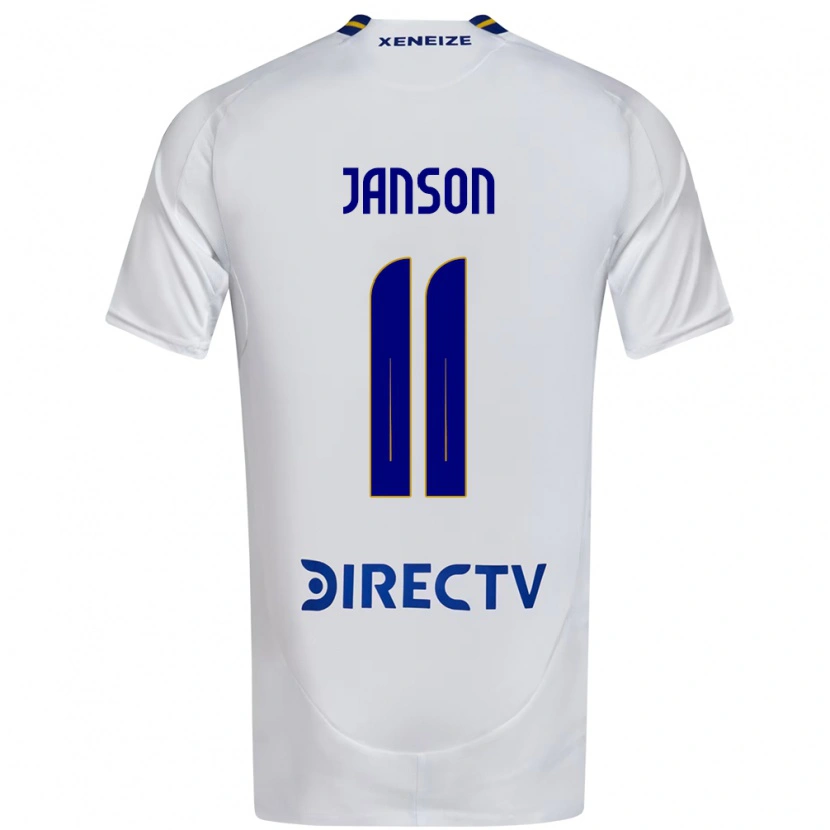 Danxen Mujer Camiseta Lucas Janson #11 Blanco Azul 2ª Equipación 2025/26 La Camisa México