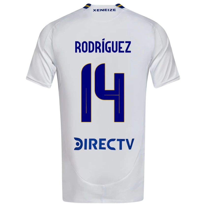 Danxen Mujer Camiseta Isaías Rodríguez #14 Blanco Azul 2ª Equipación 2025/26 La Camisa México