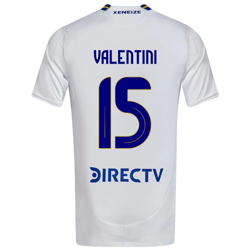 Danxen Mujer Camiseta Nicolas Valentini #15 Blanco Azul 2ª Equipación 2025/26 La Camisa México