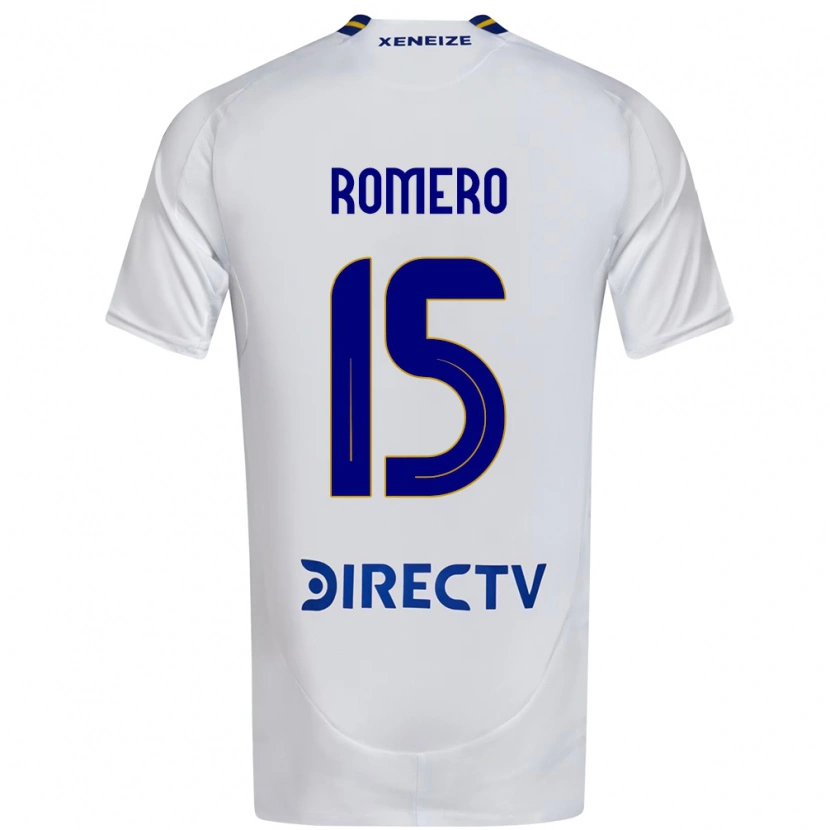 Danxen Mujer Camiseta Alejo Romero #15 Blanco Azul 2ª Equipación 2025/26 La Camisa México