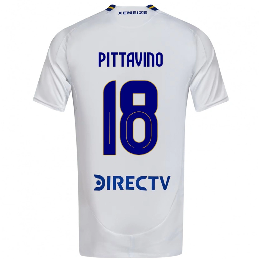 Danxen Mujer Camiseta Rodrigo Pittavino #18 Blanco Azul 2ª Equipación 2025/26 La Camisa México
