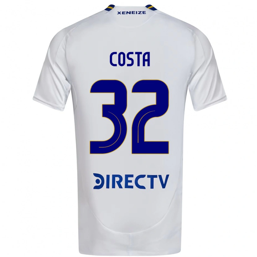 Danxen Mujer Camiseta Ayrton Costa #32 Blanco Azul 2ª Equipación 2025/26 La Camisa México