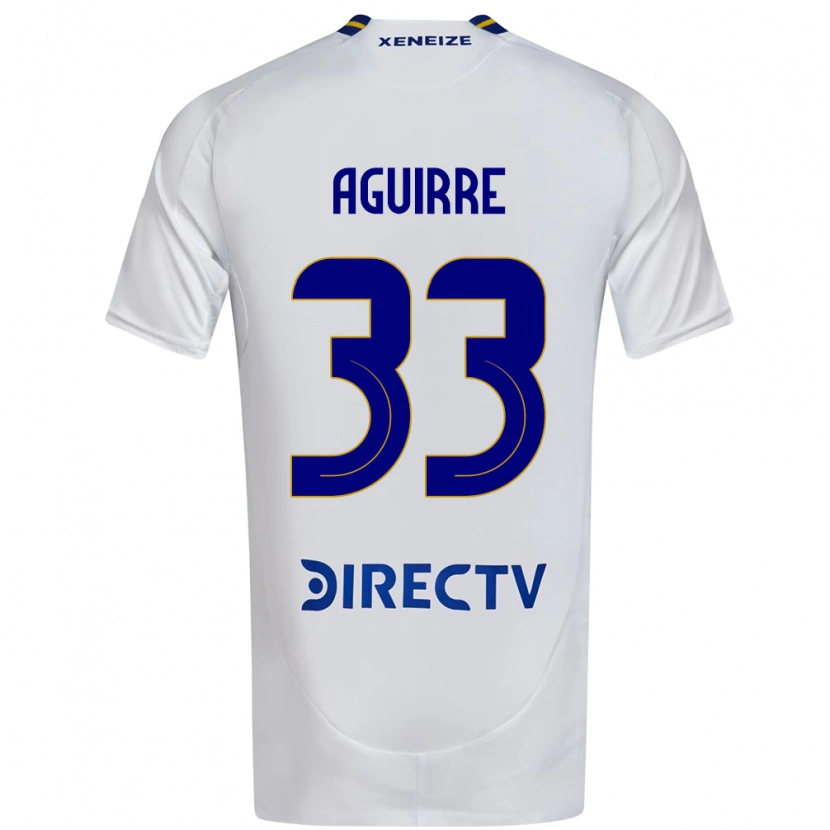 Danxen Mujer Camiseta Brian Aguirre #33 Blanco Azul 2ª Equipación 2025/26 La Camisa México