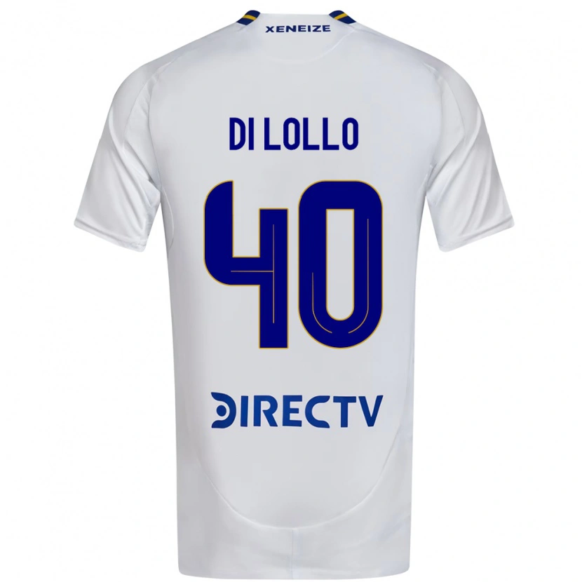 Danxen Mujer Camiseta Lautaro Di Lollo #40 Blanco Azul 2ª Equipación 2025/26 La Camisa México