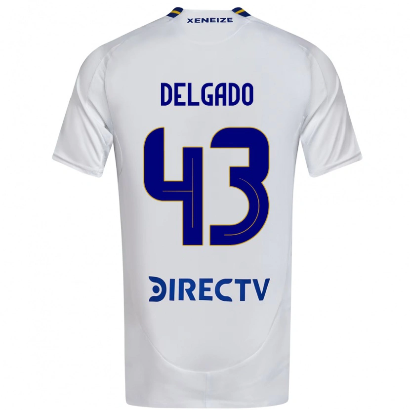 Danxen Mujer Camiseta Milton Delgado #43 Blanco Azul 2ª Equipación 2025/26 La Camisa México