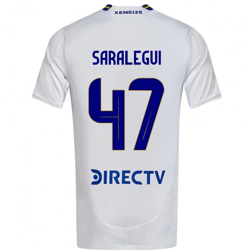 Danxen Mujer Camiseta Jabes Saralegui #47 Blanco Azul 2ª Equipación 2025/26 La Camisa México